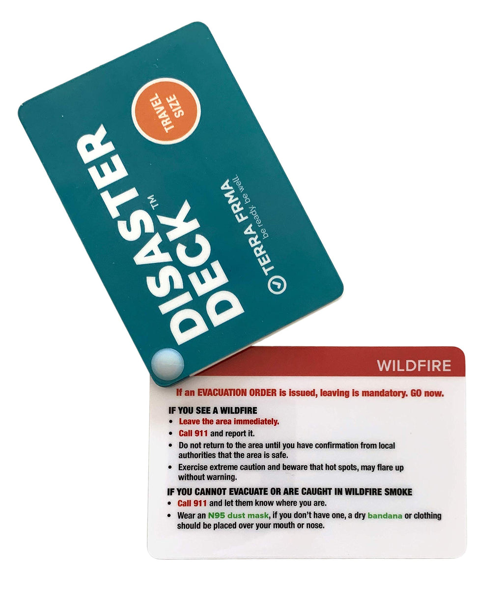 Disaster Deck - Kit Ready Emergency Survival Cards, Guide, Emergency Preparedness, Instructions For Disasters, Earthquake, Wildf