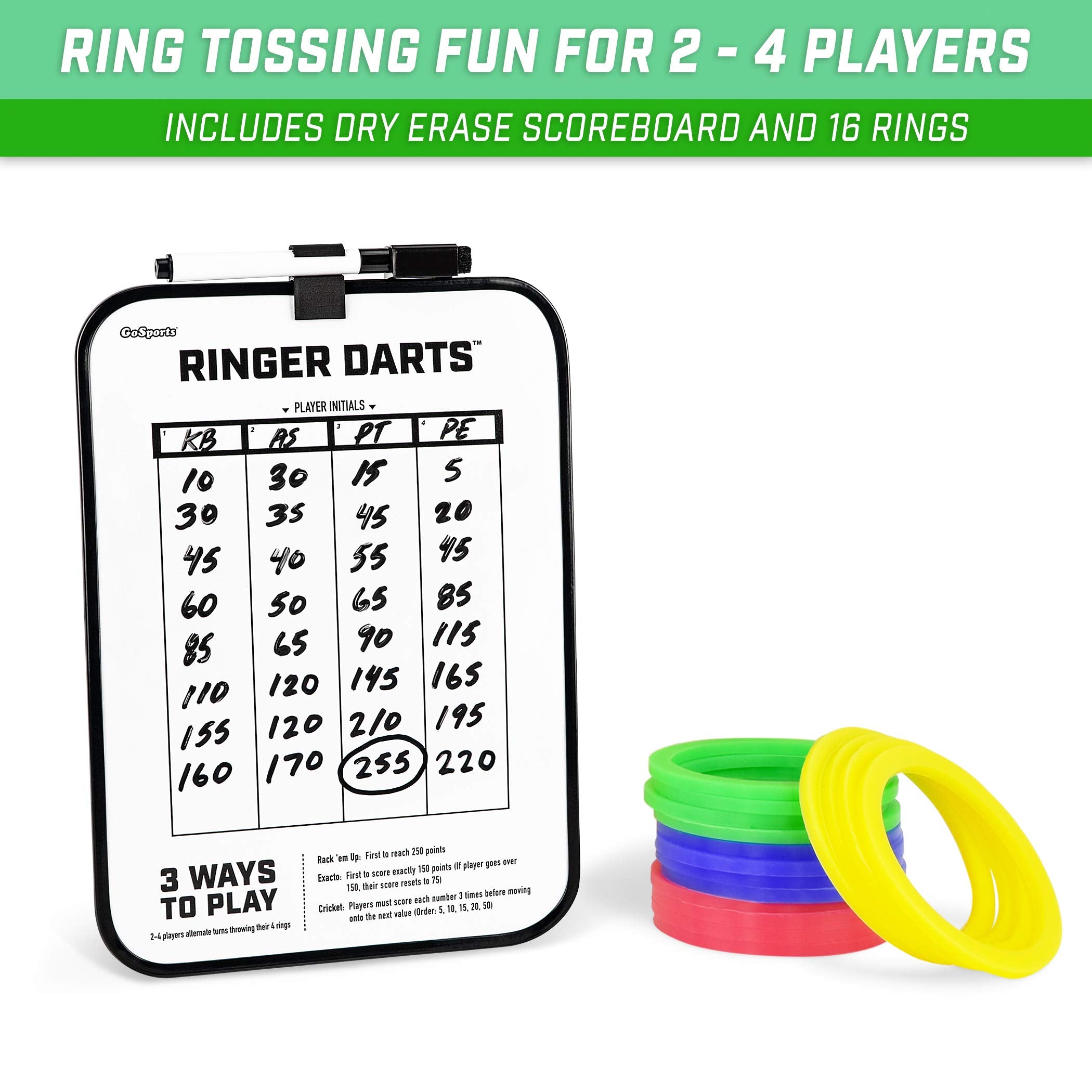 Gosports Ringer Darts Toss Game - Indoor Outdoor Hook Ring Toss Set For Kids & Adults