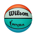 WILSON WNBA DRV Bright Outdoor Basketball - Size 6-28.5, Orange/Teal