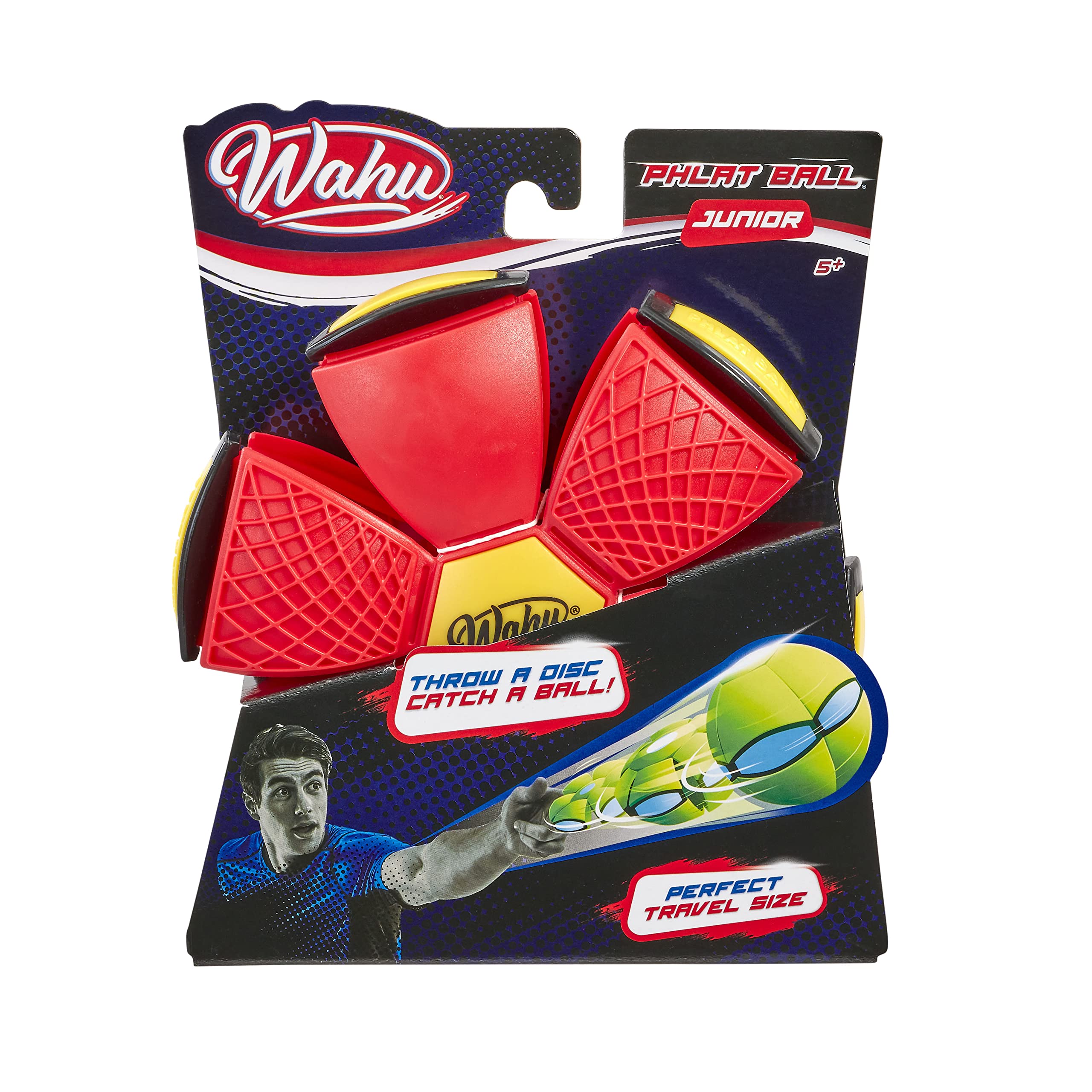 Wahu Phlat Ball Junior Red - Throw A Disc Catch A Ball! - Time Delay Transformation Flying Toy