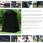 Outdoor Shower Tent Changing Room Privacy Portable Camping Shelters (Black)