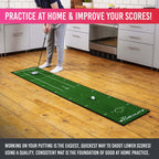 Puttout Pro Golf Putting Mat - Perfect Your Putting (7.87-Feet X 1.64-Feet) (Green)