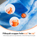 Canalhout 12 Pieces Kayak Scupper Plug Kit Tpe Scupper Plugs Drain Holes Stopper Bung With Handle (Coral-12 Pieces-Small)
