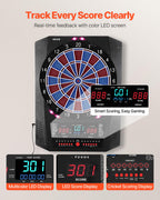 VEVOR Electronic Dart Board, 13.5 Target Dartboard with 45 Games & 474 Variations for Up to 8 Players, 6 Dart Shafts with Flight