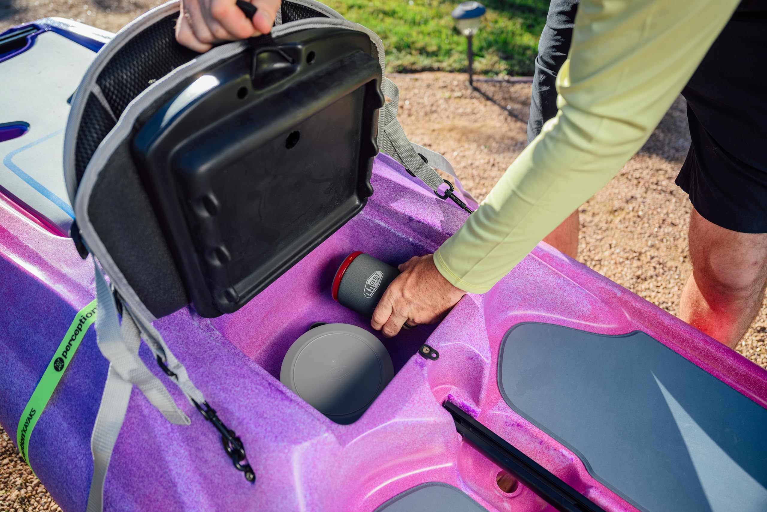 Perception - Hi Life 11 Kayak - Sit on Top Kayak - SUP/Paddleboard Hybrid Boat - Seat Storage/Cooler - 11 ft - Mystic