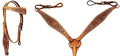 Challenger Show Tack Bridle Western Leather Rodeo Headstall Breast Collar Turquoise 8580