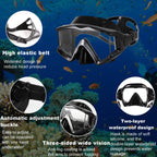 Aqua A Dive Sports Diving Mask Anti-Fog Swimming Snorkel Mask Suitable For Adults Scuba Dive Swim Snorkeling Goggles Masks (Gray