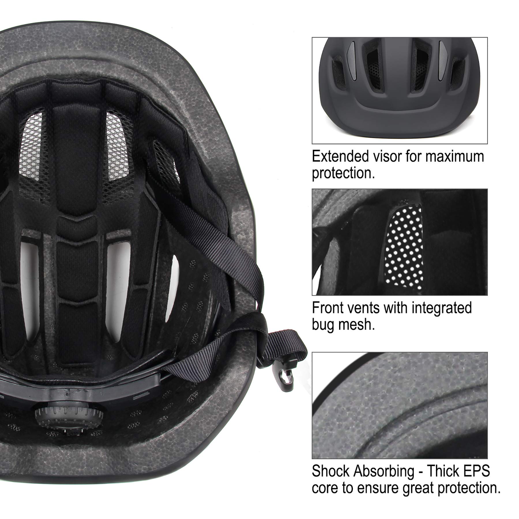 XJD Toddler Helmet Kids Bike Helmet Baby Multi-Sport Adjustable for Kids Boys Girls Lightweight for Age 1 and Older (Black, Smal