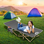Camping Cot, 450Lbs(Max Load), Portable Folding Outdoor Bed With Carry Bag For Adults Kids, Heavy Duty Cot For Traveling Gear Su
