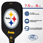 Franklin Sports Nfl Pittsburgh Steelers Pickleball Paddle - Pickleball X - Polypropylene Core, Team Logo - Nfl Official Licensed