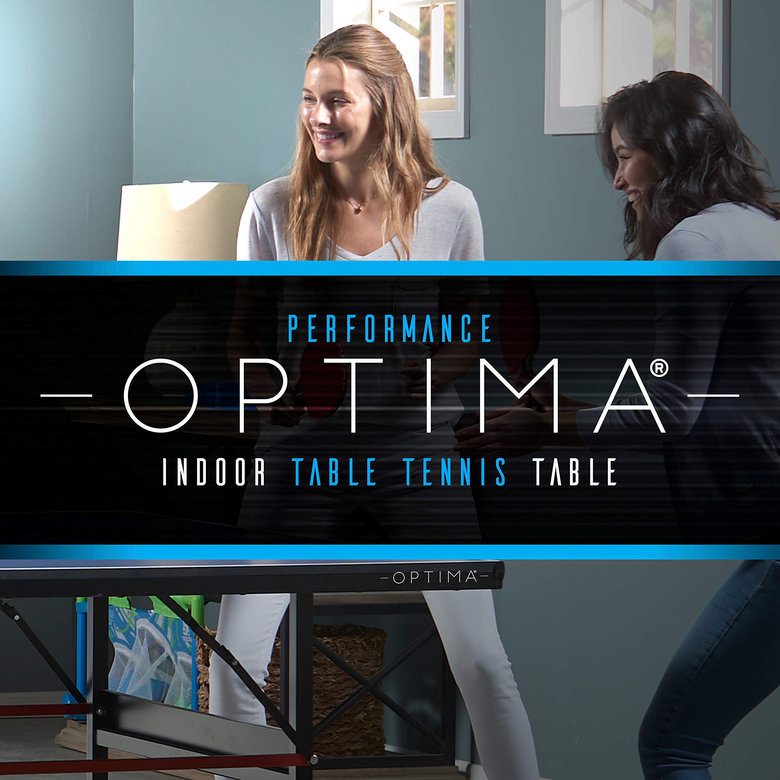Franklin Sports Mid-Sized Table Tennis Table - Optimum Mid-Size Table - Perfect For Kids Or Smaller Rooms - Easy Assembly - Pro