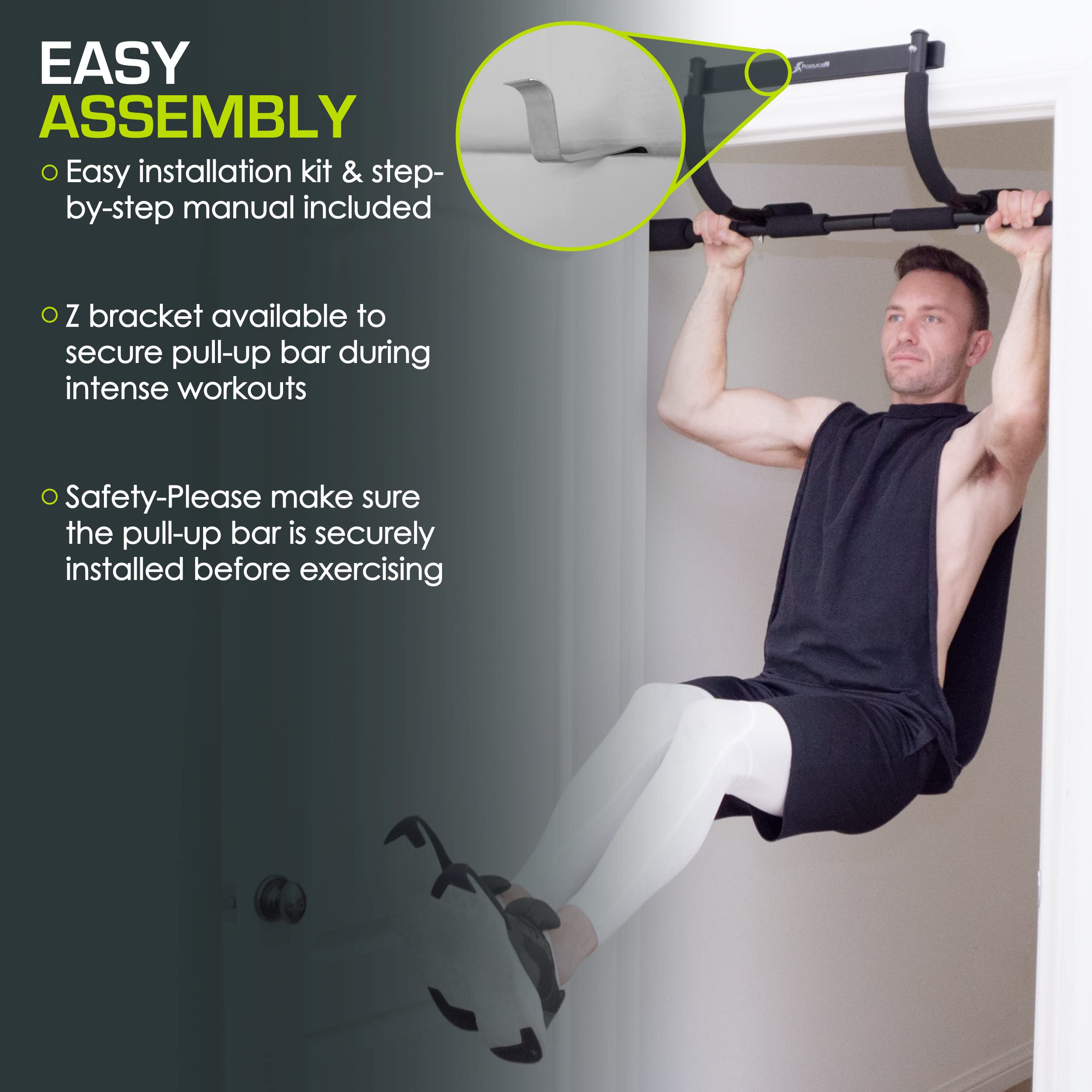 Prosourcefit Multi-Grip Lite Pull Upchin Up Bar, Heavy Duty Doorway Upper Body Workout Bar For Home Gyms 24A-32A