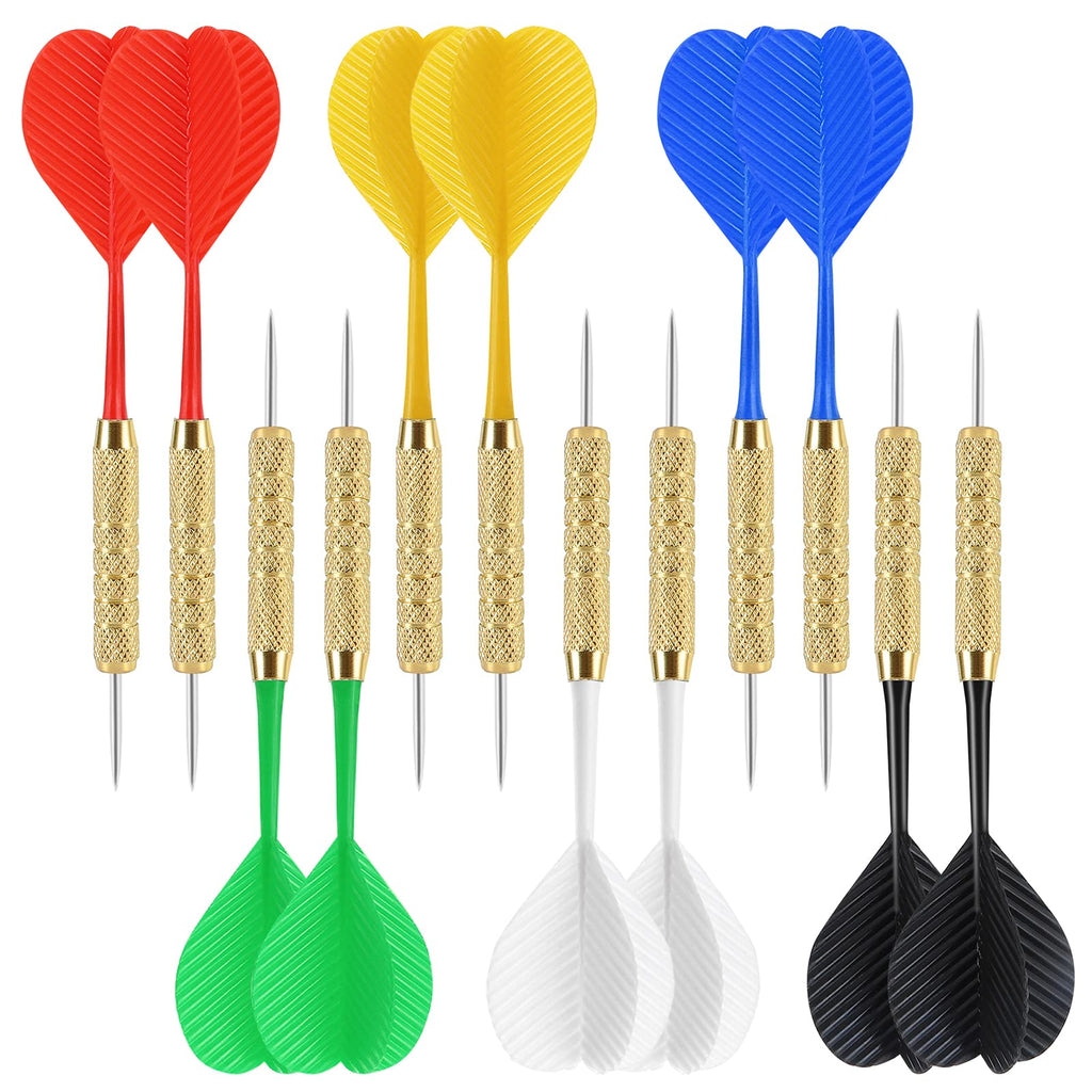 Accmor 12 Pack Steel Tip Darts, 18 Grams Metal Tip Dart Set, Darts Metal Tip Set, Metal Darts For Dartboard