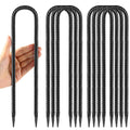 12 Inches Trampoline Wind Stakes, Heavy Duty U Stakes for Ground, 8-Pack Trampoline Tie Down Anchor Kit for Swing Set and Soccer