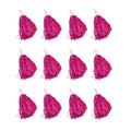 Windy City Novelties - 12 Pack - Pink Cheerleader Pom Poms  Cheerleading Supplies, Halloween Costume Accessory, Team Spirit, Dan