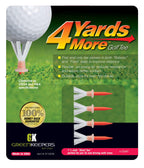 4 Yards More Golf Tees - 1 3/4'' Short Tee (4 Red Tees)