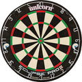 Unicorn Eclipse Pro 2 Bristle Steel Tip Dartboard with American Legend Dartboard Cabinets - Ultra-Slim Bullseye - High-Vis Rotat