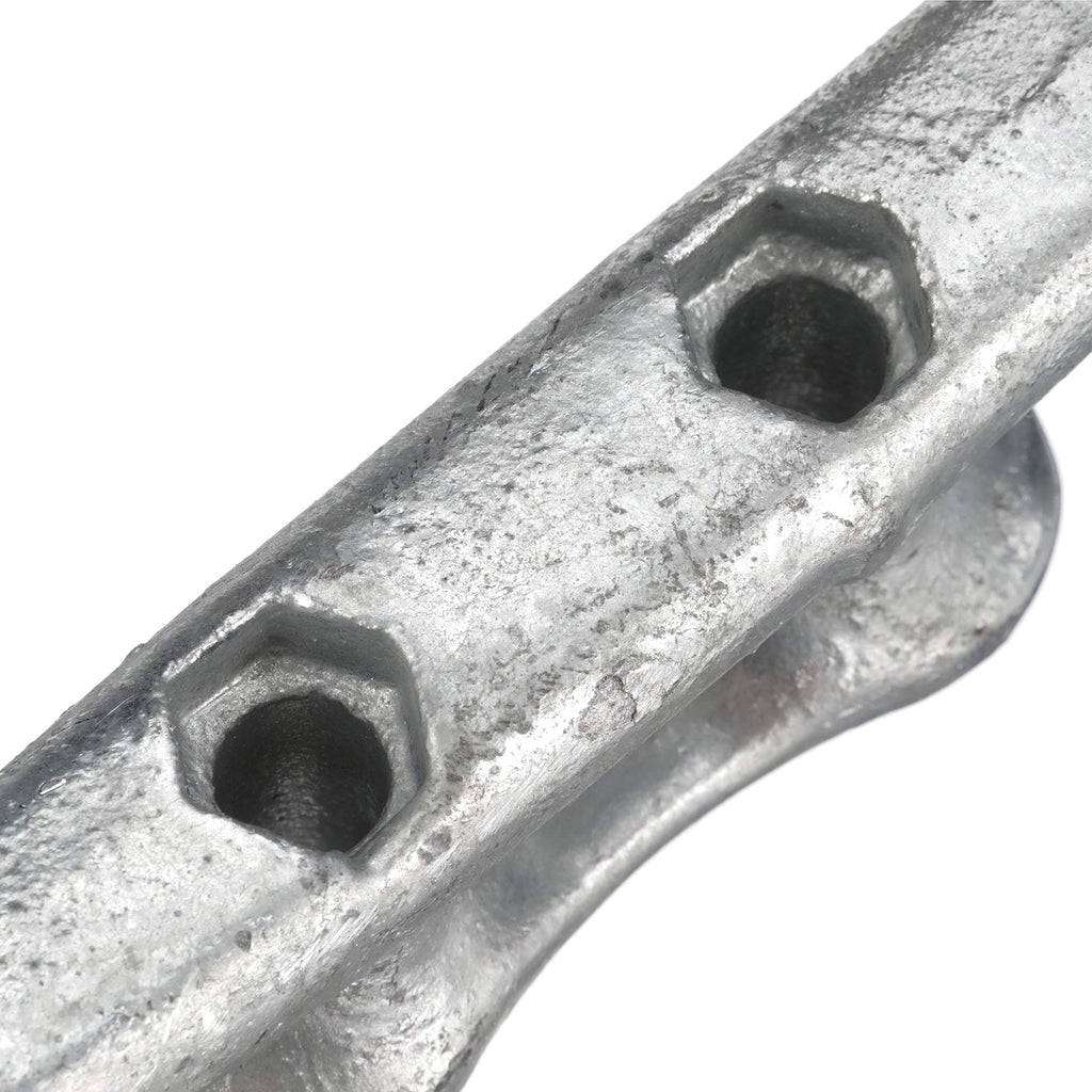 Attwood 12102L3 Cast Iron Cleat - 8 In. Long, 1 1/8 In. Wide, 1 5/8 In. High, Requires Two (2) 3/8-In. Fasteners, Silver
