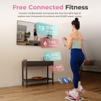 Sunny Health & Fitness Total Body 2-in-1 Stepper Machine, Total Body Workout, Adjustable Hydraulic, Resistance Bands, Non-Slip P