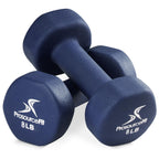 Prosourcefit Neoprene Dumbbell Coated For Non-Slip Grip, Blue, 8Lb