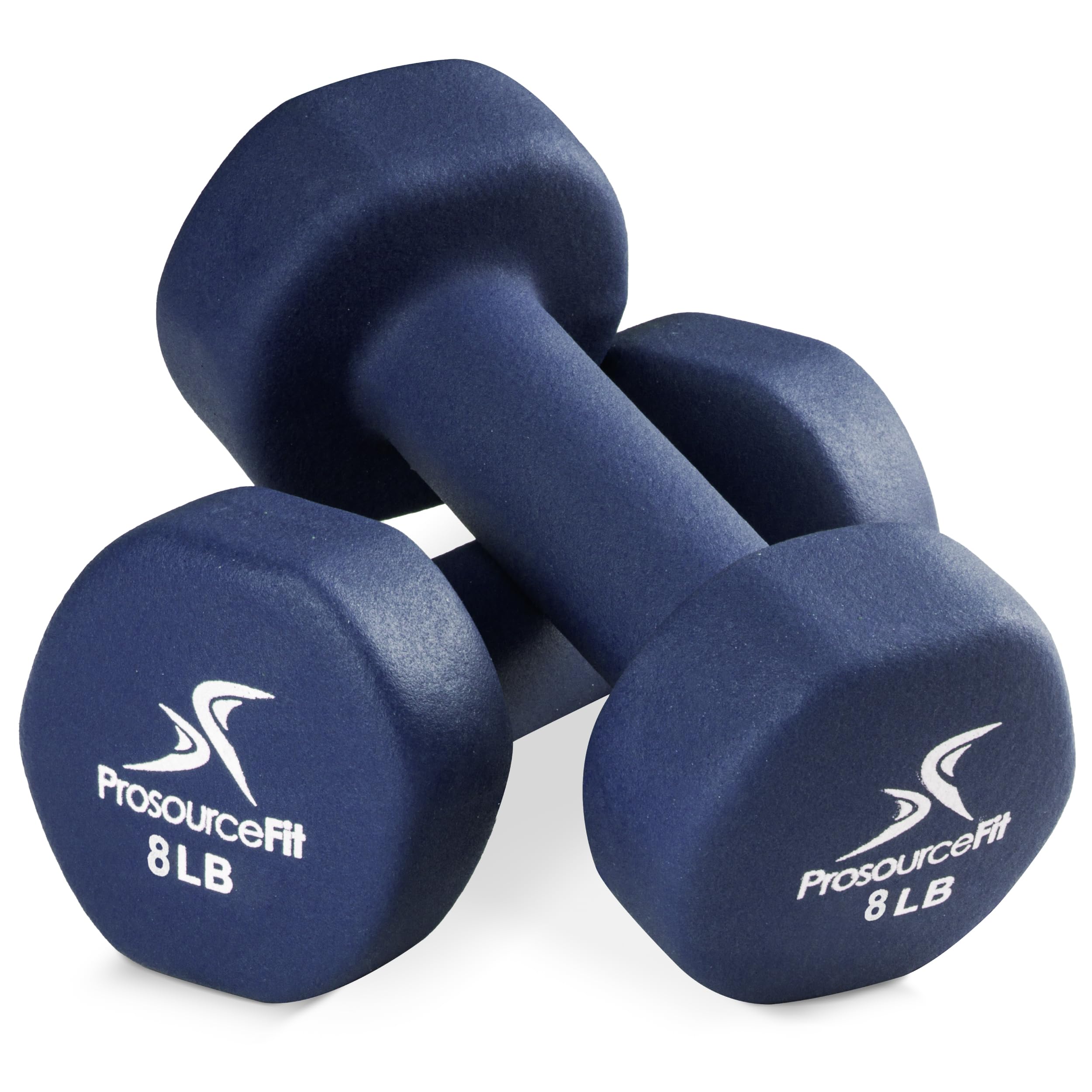 Prosourcefit Neoprene Dumbbell Coated For Non-Slip Grip, Blue, 8Lb