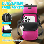 Nuovoware Water Bottle Carrier Bag, 25oz/32oz Pouch Holder, Adjustable Shoulder Hand Strap 2 Pocket Sling Neoprene Sleeve Sports