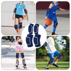 Obmwang Volleyball Knee Pads And Volleyball Arm Pads Set For Kids Youth Volleyball Yoga Dance Football Basketball Running, Large