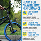 Kent International 20 Inch Pro 20-20 Inch Bmx Bike With Front & Rear Hand Brakes And Padded Bmx Saddle - Sturdy Bicycle For Kids