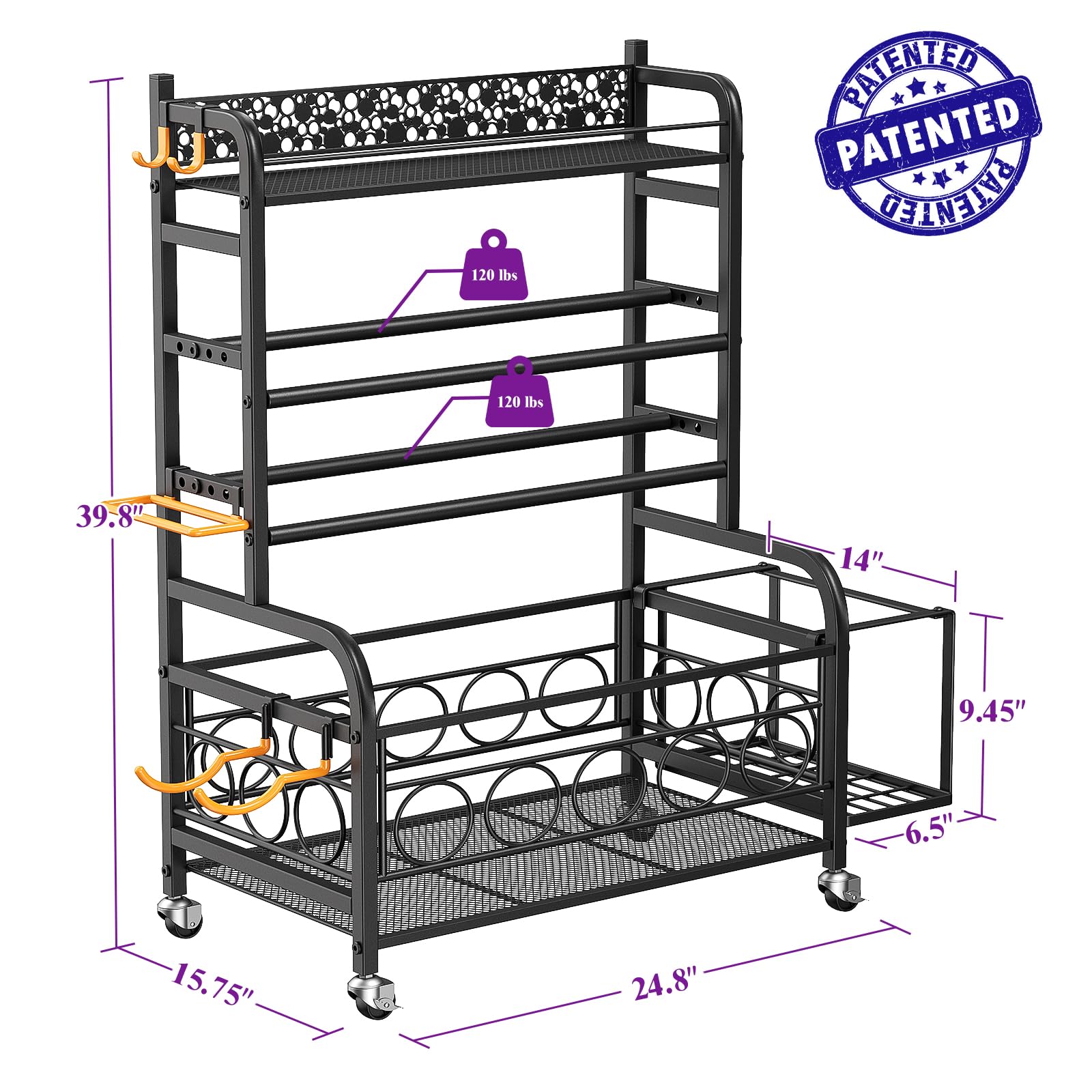 Weight Rack For Dumbbells, Dumbbell Rack Weight Stand, Vopeak Home Gym Storage Rack For Yoga Mat Kettlebells And Strength Traini
