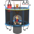 Yaciente Trampoline for Kids, 55  Indoor & Outdoor Toddler Trampoline, Anti-Rollover Bottom Kids Toys with Adjustable Gymnastics