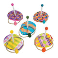 Easter Egg Ring Toss Game (5 Wood Bases and 5 Rope Rings) Party Games