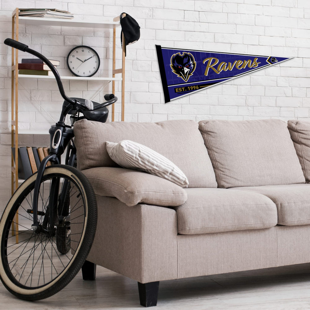 Rico Industries Nfl Football Baltimore Ravens Classic 12'' X 30'' Felt Wall D  Cor Pennant - Great For Home/Bed Room/Man Cave D