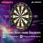 Mission Darts Db023 Samurai Ii  Professional Competition Standard Dartboard With Ultra Thin Wire Construction And Non Fade Colou