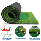 Boburacn Golf Putting Green/Mat-Golf Training Mat- Professional Golf Practice Mat- Green Long Challenging Putter For Indoor/Outd