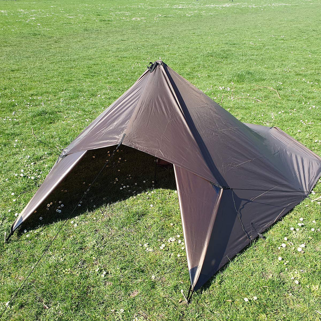 Dd Hammocks - Dd Tarp 3X3 - Coyote Brown (10Ft X 10Ft) - 100% Waterproof - Lightweight & Multifunctional Rainfly Tarp Tent Shelt