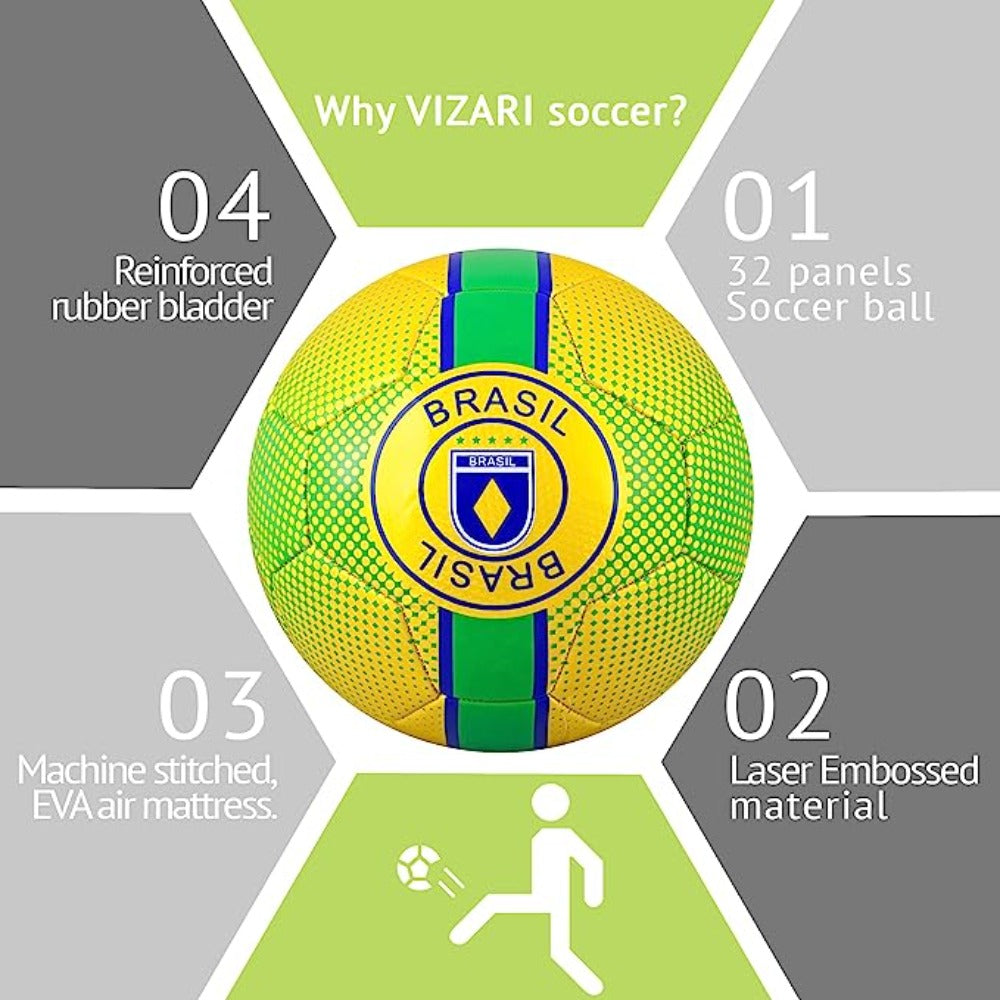 Y18 Brazil Soccer Ball - Yellow - Vizari Sports