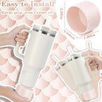 Mermaid Silicone Boot For Stanley Cup 40/30/20 Oz, Bottom Protector Made For Hydrojug Traveler 32/40 Oz & For Owala Tumbler 40Oz