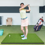 Shopsource Golf Mat, 5  4ft Golf Hitting Mat for Indoor Outdoor, Top-Notch Artificial Turf Practice Mats with 9 PU Golf Balls+3