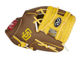 Rawlings MLB Team Logo Youth Glove Series, San Diego Padres, Brown, 10