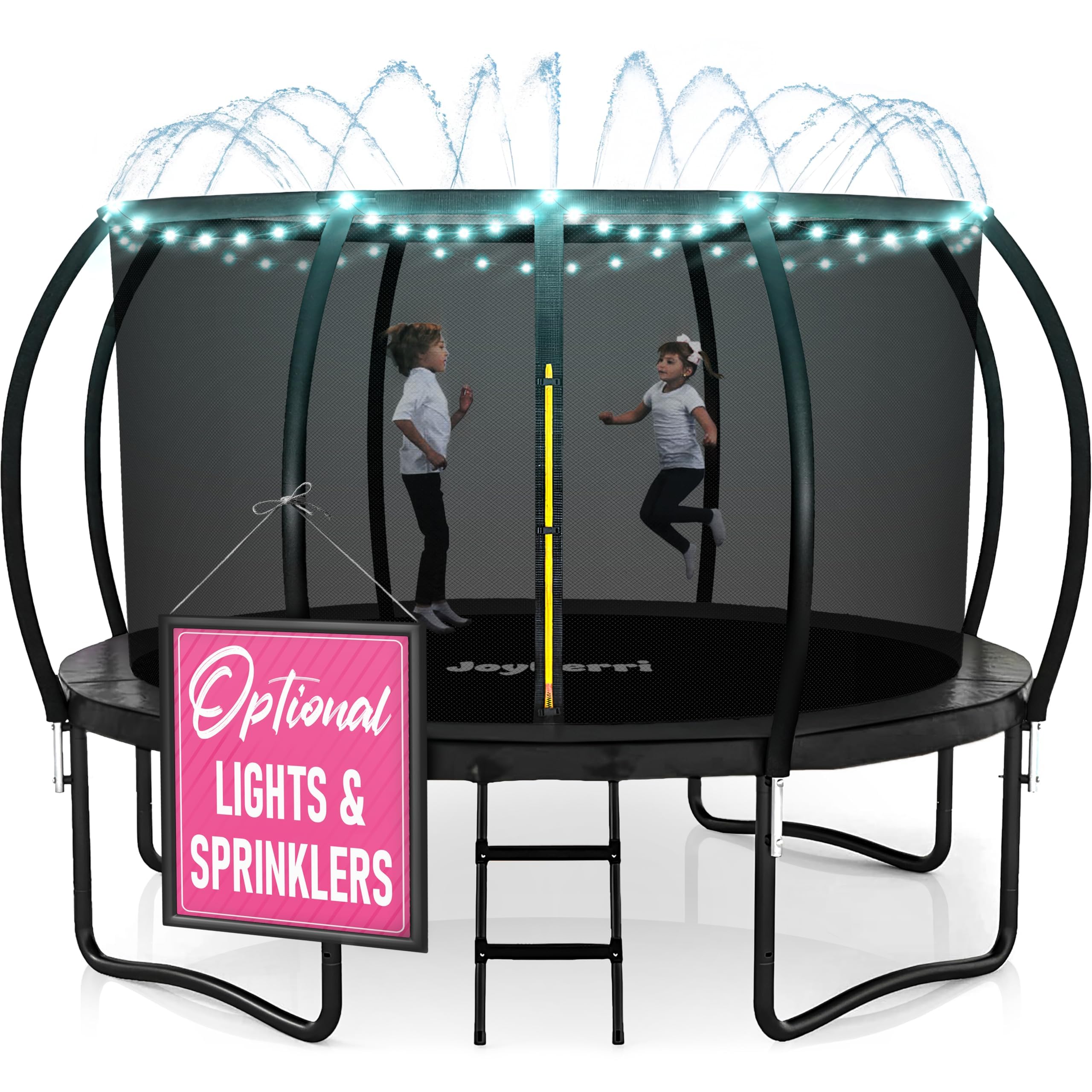 JoyBerri Trampoline Outdoor - ASTM Certified Safe, 8Ft, 10Ft, 12Ft, 14Ft, 15Ft, 16Ft Recreational Trampoline for Kids and Adults