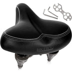 Bikeroo Oversized Comfort Bike Seat Most Comfortable Replacement Bicycle Saddle - Fit For Exercise And Outdoor Bikes Suspension 