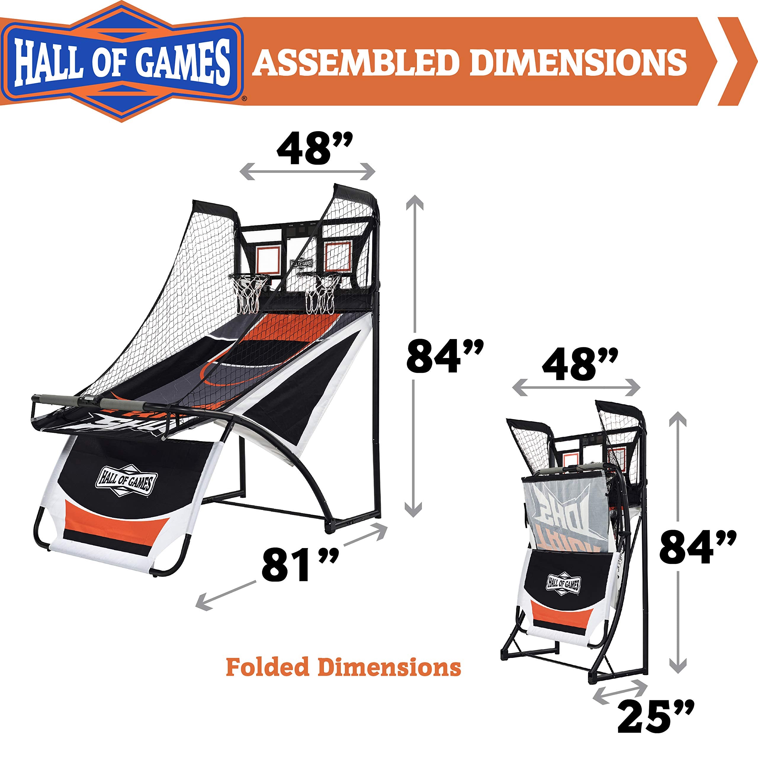 Hall Of Games 2 Player Arcade Basketball Game Blackgrey