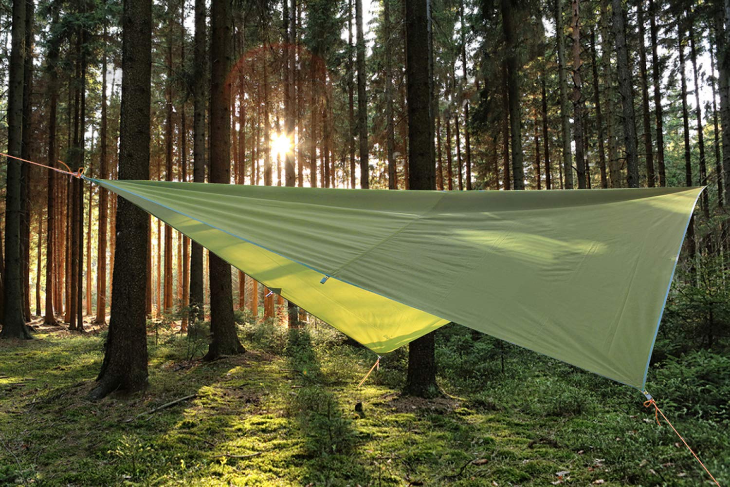 Unigear Hammock Rain Fly Waterproof Tent Tarp, 9.8X9.8Ft, Uv Protection And Pu 3000Mm Waterproof, Lightweight For Camping, Backp