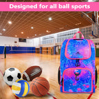 MATEIN Basketball Bag, Sturdy Soccer Bag with Ball Holder & Shoe Compartment, Large Basketball Backpack for Training Equipment,