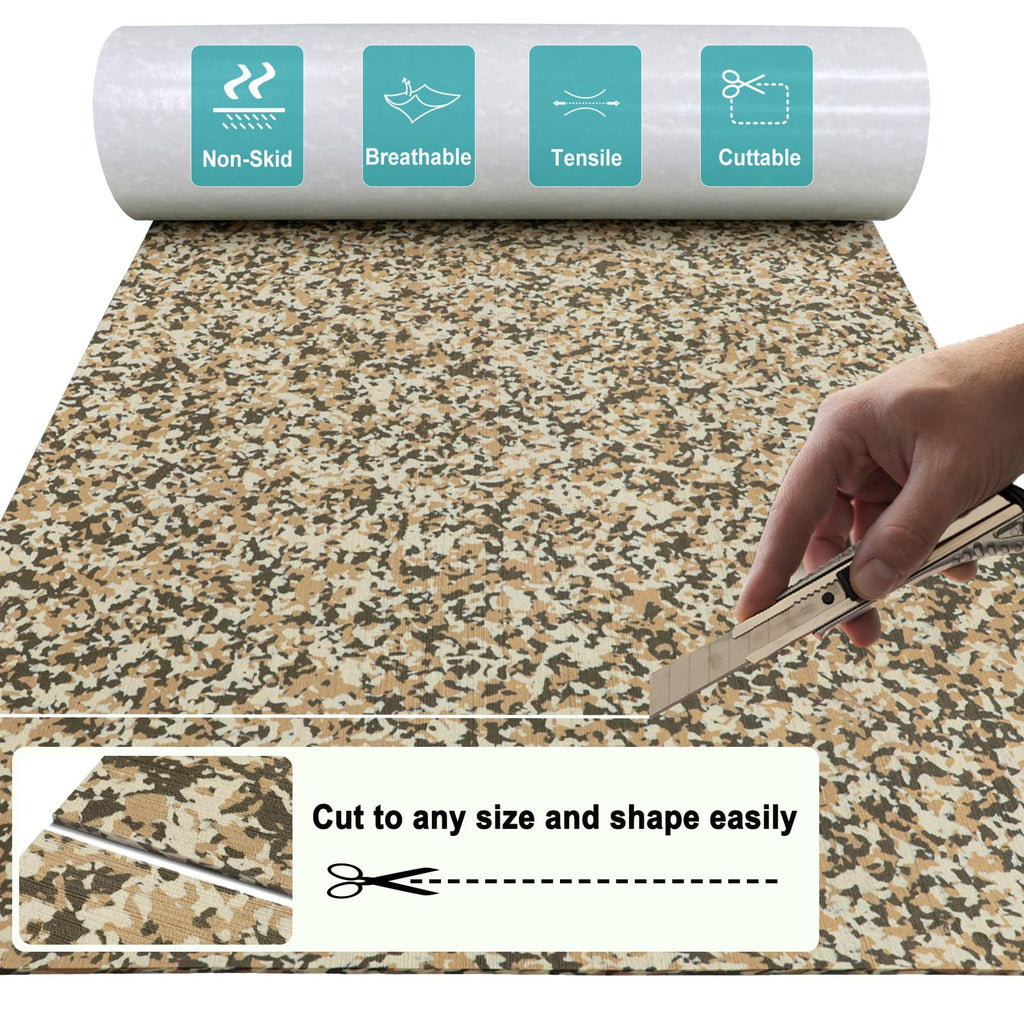 Eva Foam Boat Decking Self Adhesive Boat Flooring Camo Brushed 94.5''X23.6'' Trimmable Marine Carpeting For Boats Swim Platform