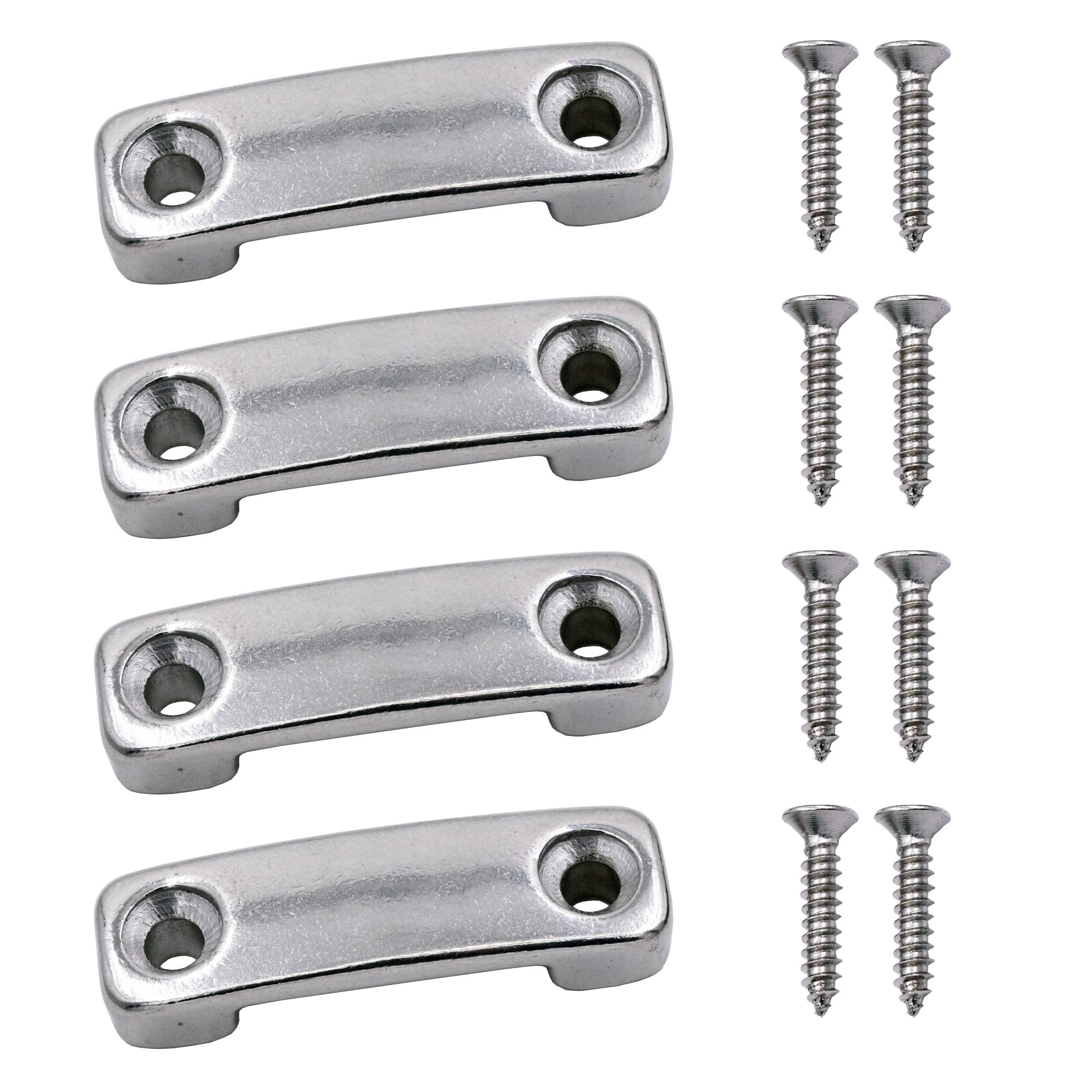 Yyst 25Mm (One Inch) Ss 316 Bimini Top Strap Pad Eye Footman'S Loop Ss 316 Heavy Duty For Boat,Kayak Tie Downs,Etc -Hardware Inc