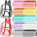Aliceset Clear Backpack Bulk Waterproof Transparent Colorful Bookbag Donation Supply Kits for Women Men(12 Inch,100 Pcs)
