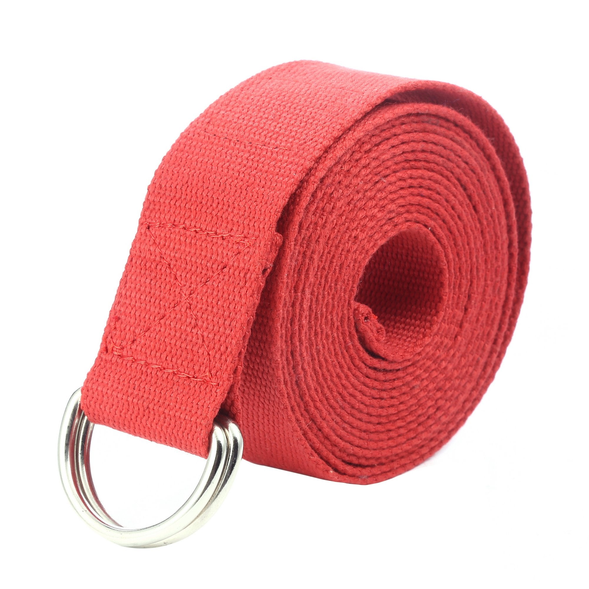 Gelante Fitness Exercise Yoga Strap - Durable Cotton 10 Feet Long 2034 Red