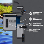 YETI Hopper Flip 8 Portable Cooler, Fog Gray/Tahoe Blue