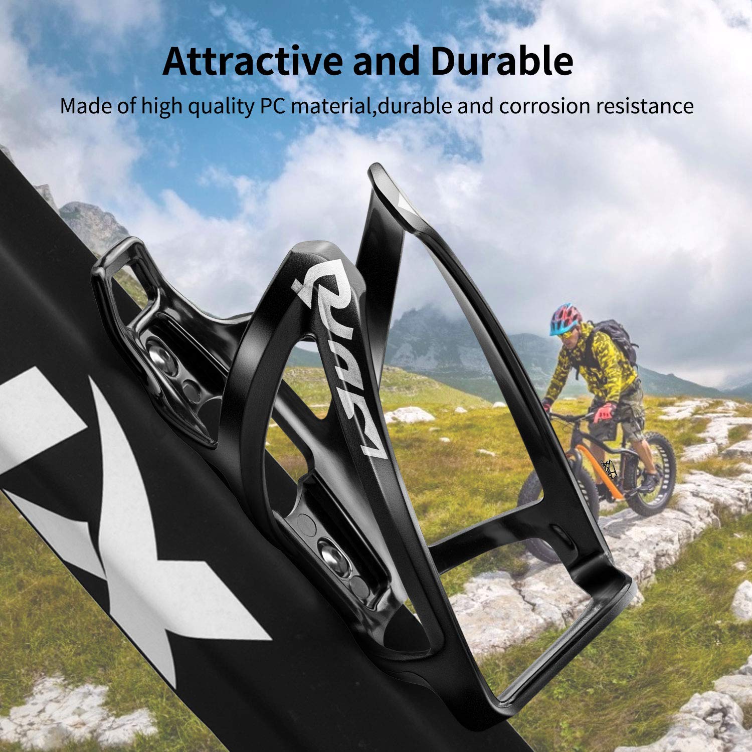 Suruid Bike Water Bottle Cage, Universal Drink Holder, Durable Ultralight And Plastic For Bicycle, Cycling, Mtb, Road/Mountain B